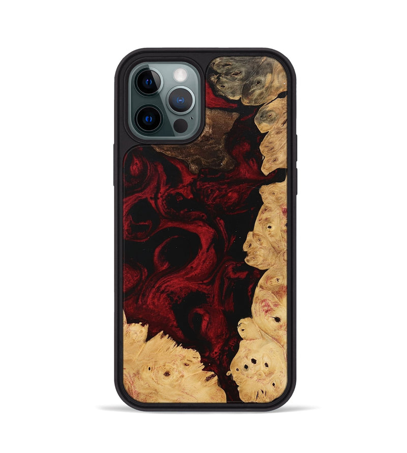 iPhone 12 Pro Wood Phone Case - Wells (Red, 746234)