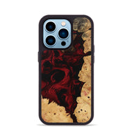 iPhone 14 Pro Wood Phone Case - Wells (Red, 746234)