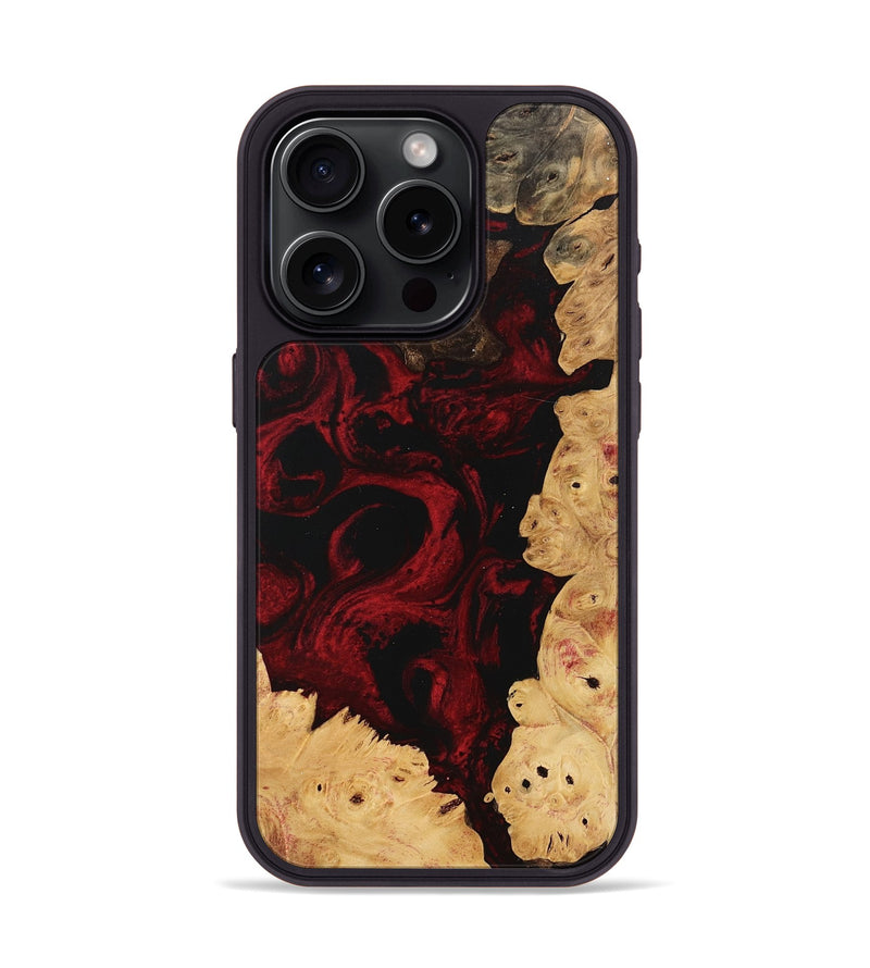 iPhone 15 Pro Wood Phone Case - Wells (Red, 746234)