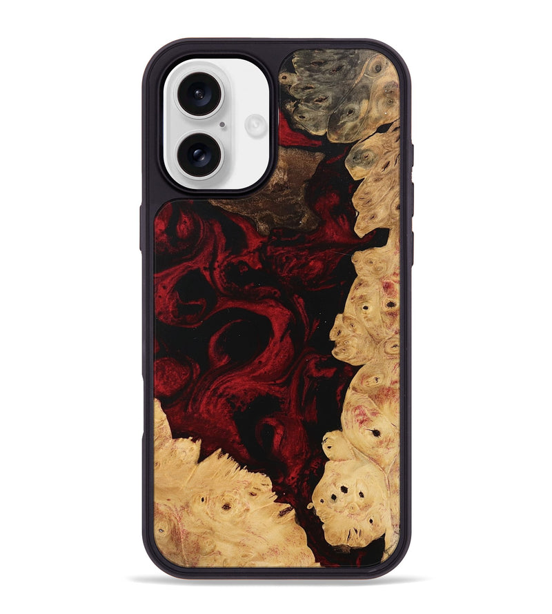 iPhone 16 Plus Wood Phone Case - Wells (Red, 746234)