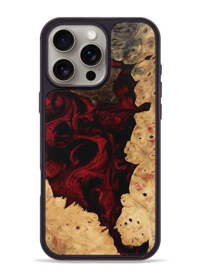 iPhone 16 Pro Max Wood Phone Case - Wells (Red, 746234)