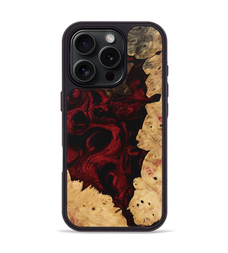 iPhone 16 Pro Wood Phone Case - Wells (Red, 746234)