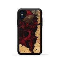 iPhone Xs Wood Phone Case - Wells (Red, 746234)