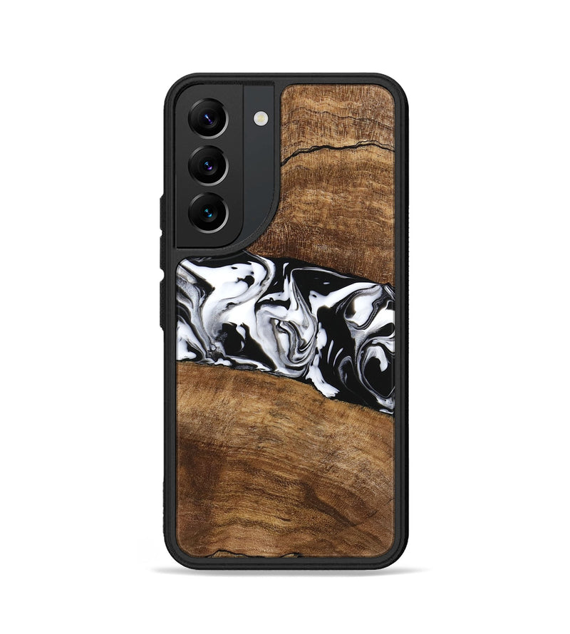 Galaxy S22 Wood Phone Case - Lisha (Black & White, 746236)