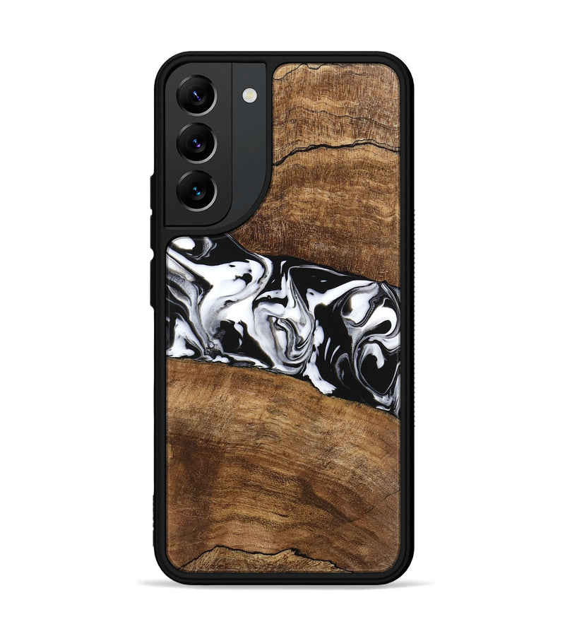 Galaxy S22 Plus Wood Phone Case - Lisha (Black & White, 746236)