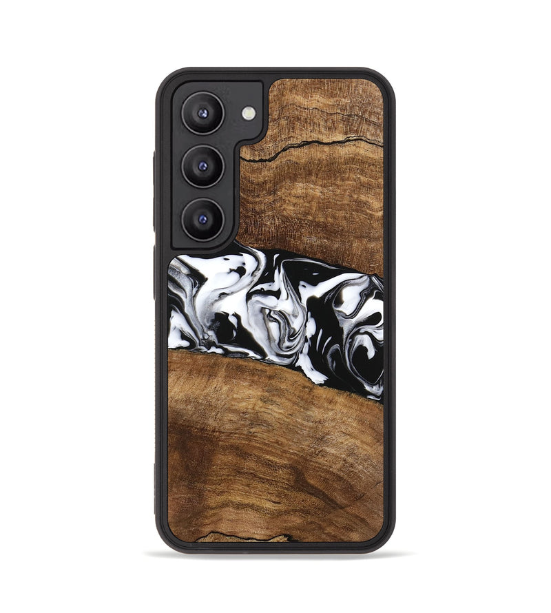 Galaxy S23 Wood Phone Case - Lisha (Black & White, 746236)