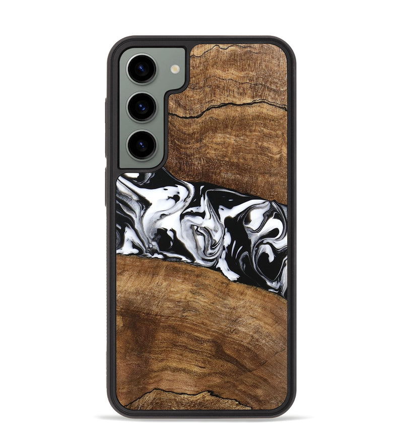 Galaxy S23 Plus Wood Phone Case - Lisha (Black & White, 746236)