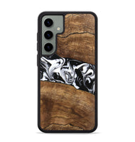 Galaxy S24 Plus Wood Phone Case - Lisha (Black & White, 746236)