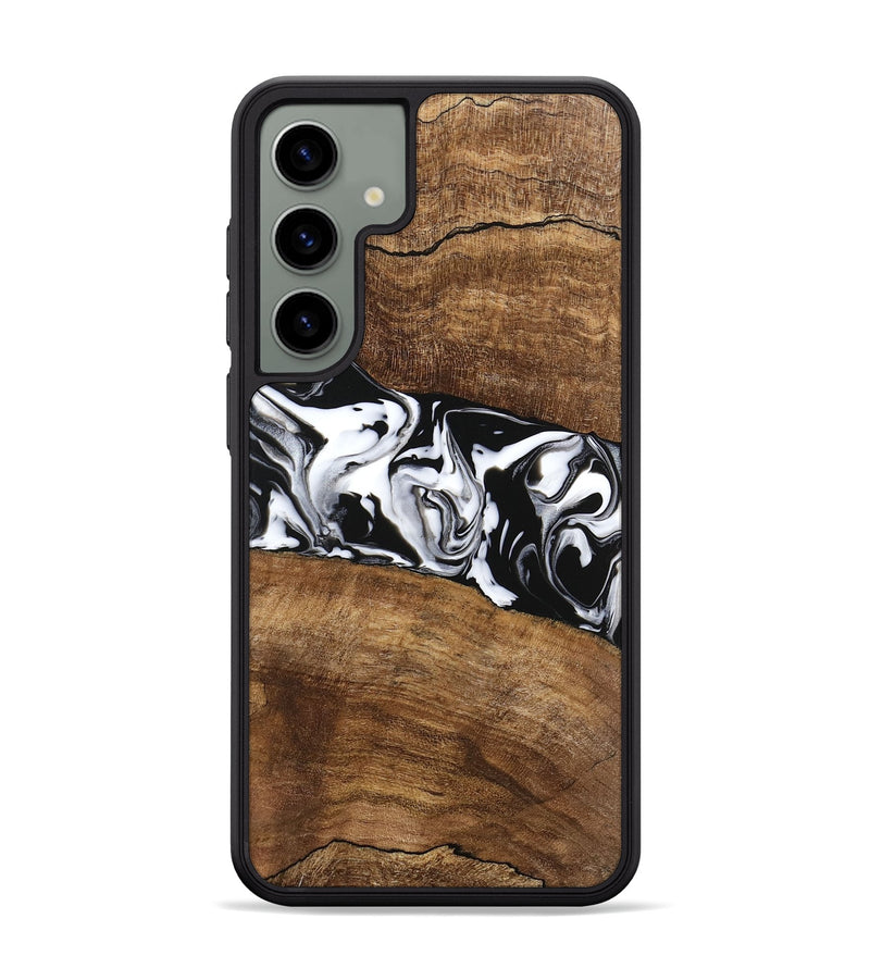 Galaxy S24 Plus Wood Phone Case - Lisha (Black & White, 746236)