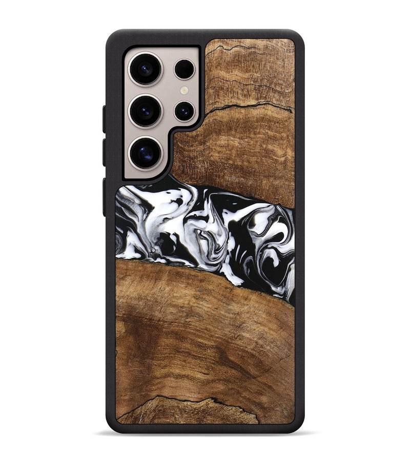 Galaxy S25 Ultra Wood Phone Case - Lisha (Black & White, 746236)