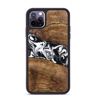 iPhone 11 Pro Max Wood Phone Case - Lisha (Black & White, 746236)