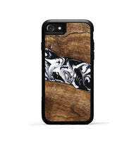 iPhone SE Wood Phone Case - Lisha (Black & White, 746236)