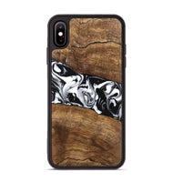 iPhone Xs Max Wood Phone Case - Lisha (Black & White, 746236)