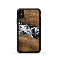 iPhone Xs Wood Phone Case - Lisha (Black & White, 746236)