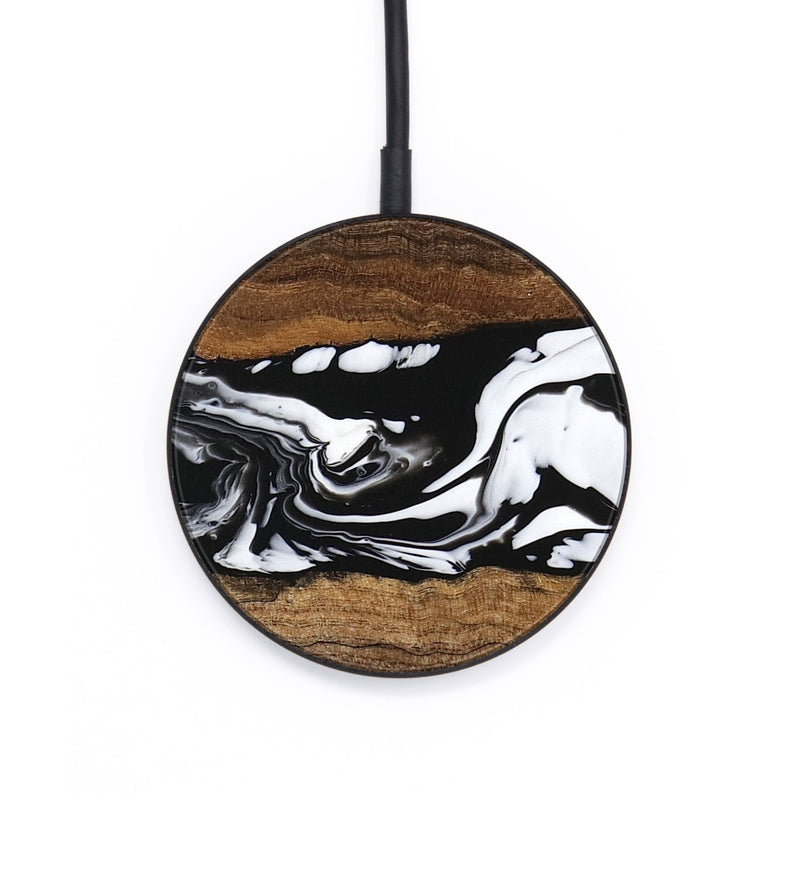 Circle Wood Wireless Charger - Wiley (Black & White, 746243)