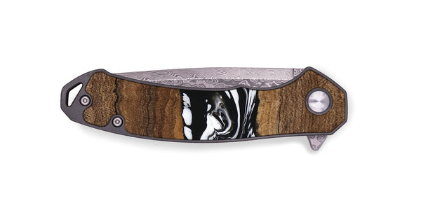 EDC Wood Pocket Knife - Wiley (Black & White, 746243)