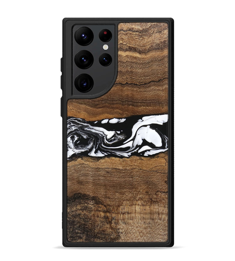 Galaxy S22 Ultra Wood Phone Case - Wiley (Black & White, 746243)