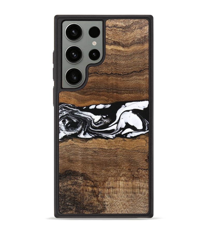 Galaxy S23 Ultra Wood Phone Case - Wiley (Black & White, 746243)