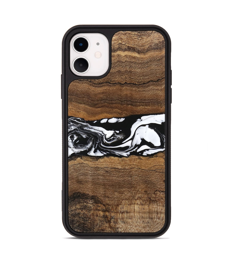 iPhone 11 Wood Phone Case - Wiley (Black & White, 746243)