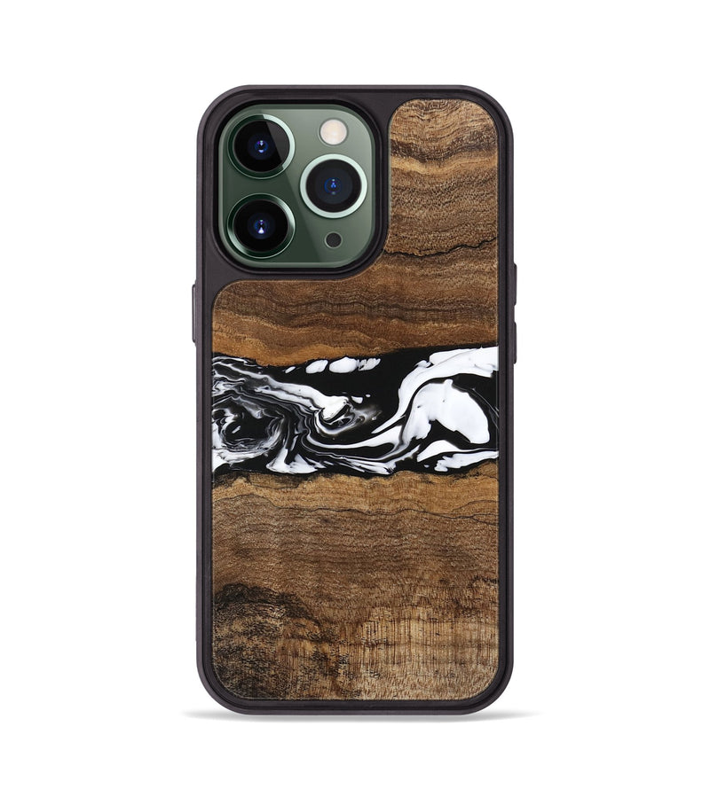 iPhone 13 Pro Wood Phone Case - Wiley (Black & White, 746243)