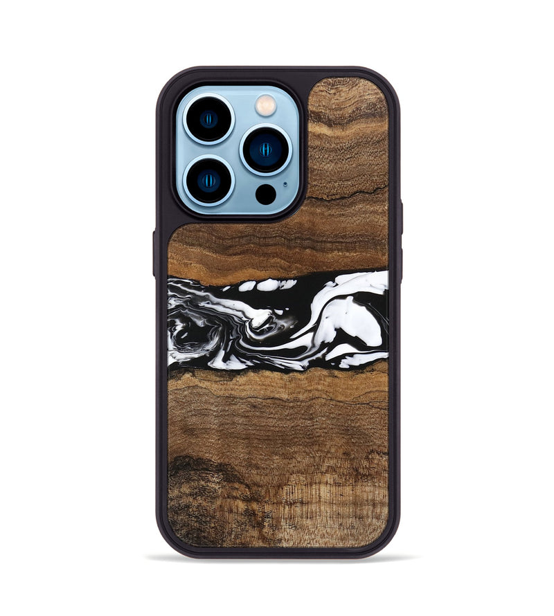 iPhone 14 Pro Wood Phone Case - Wiley (Black & White, 746243)