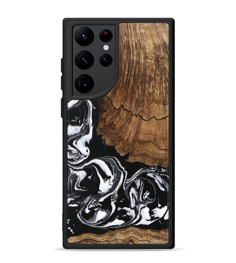 Galaxy S22 Ultra Wood Phone Case - Tim (Black & White, 746244)