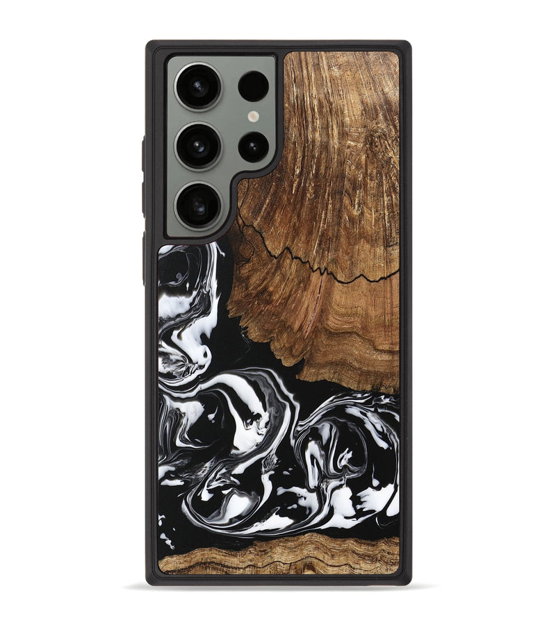 Galaxy S23 Ultra Wood Phone Case - Tim (Black & White, 746244)