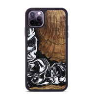 iPhone 11 Pro Max Wood Phone Case - Tim (Black & White, 746244)