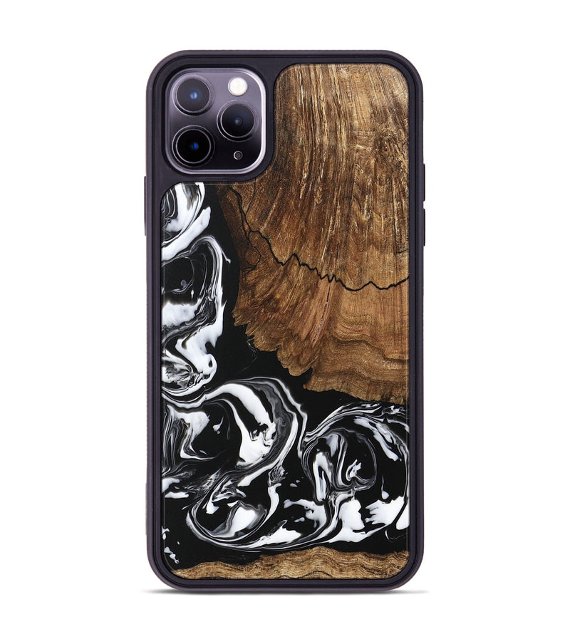 iPhone 11 Pro Max Wood Phone Case - Tim (Black & White, 746244)