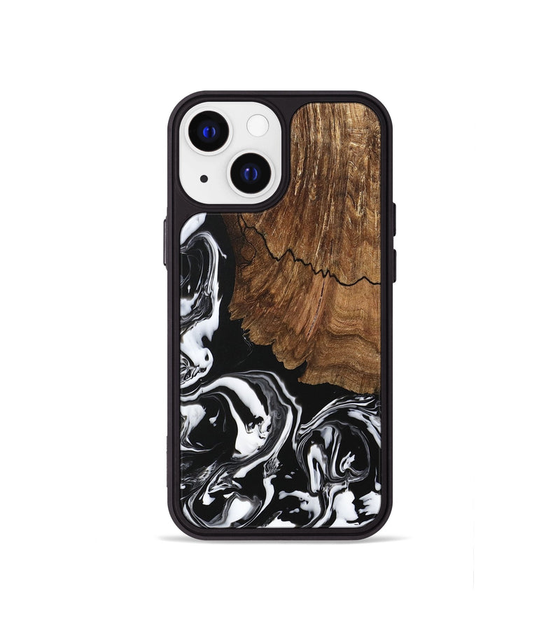 iPhone 13 mini Wood Phone Case - Tim (Black & White, 746244)