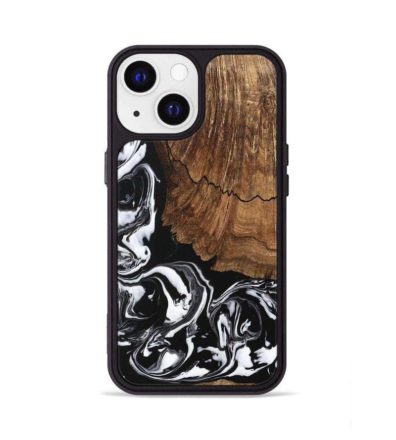 iPhone 13 Wood Phone Case - Tim (Black & White, 746244)