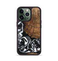 iPhone 13 Pro Wood Phone Case - Tim (Black & White, 746244)