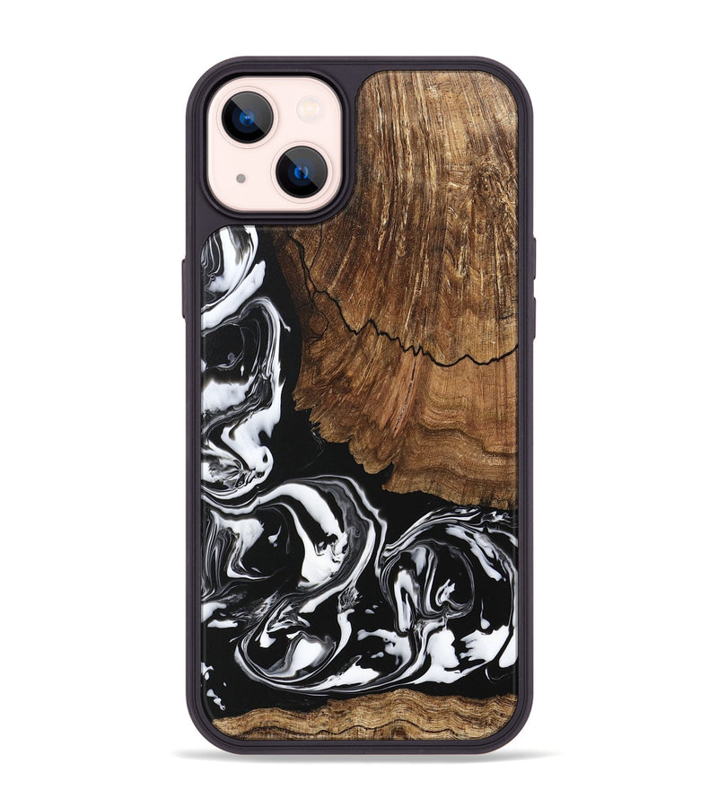 iPhone 14 Plus Wood Phone Case - Tim (Black & White, 746244)