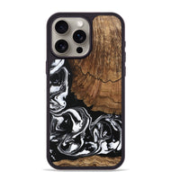 iPhone 15 Pro Max Wood Phone Case - Tim (Black & White, 746244)