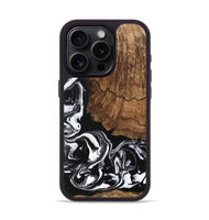 iPhone 15 Pro Wood Phone Case - Tim (Black & White, 746244)