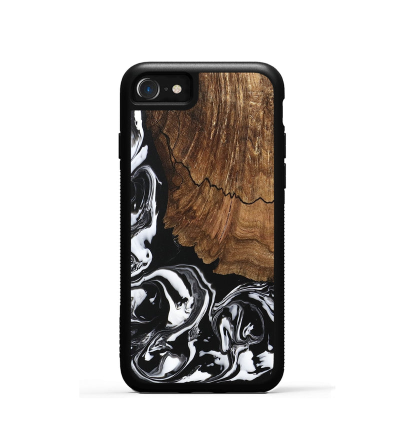 iPhone SE Wood Phone Case - Tim (Black & White, 746244)