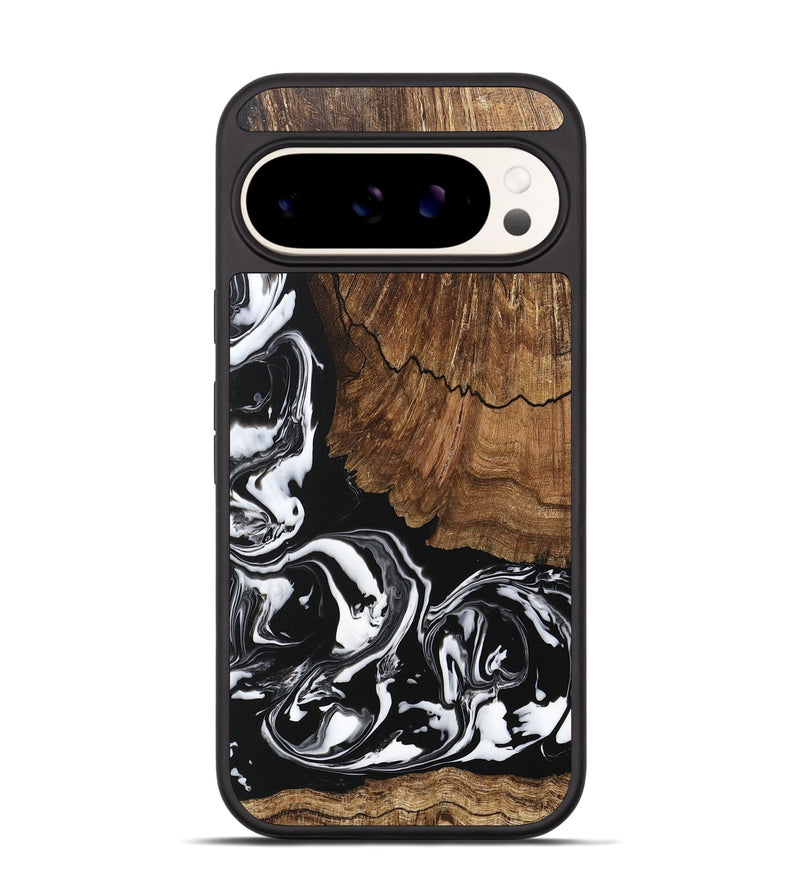 Pixel 9 Wood Phone Case - Tim (Black & White, 746244)