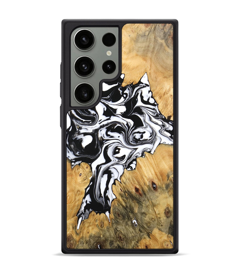 Galaxy S24 Ultra Wood Phone Case - Vincent (Black & White, 746245)