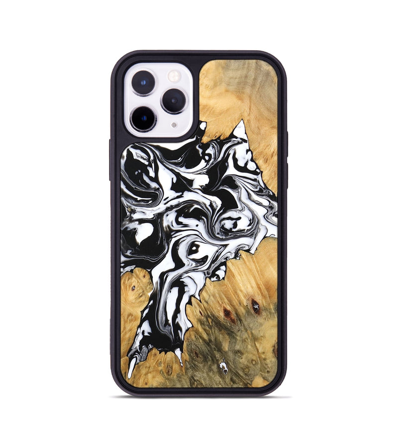 iPhone 11 Pro Wood Phone Case - Vincent (Black & White, 746245)