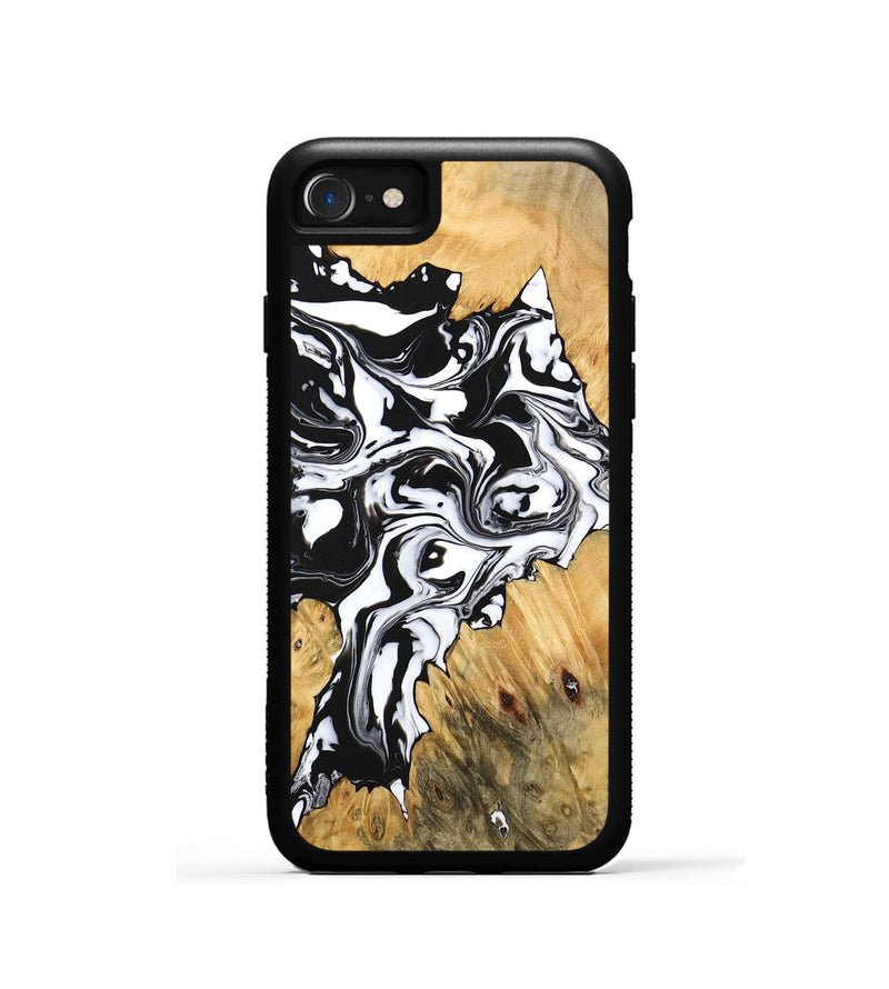 iPhone SE Wood Phone Case - Vincent (Black & White, 746245)