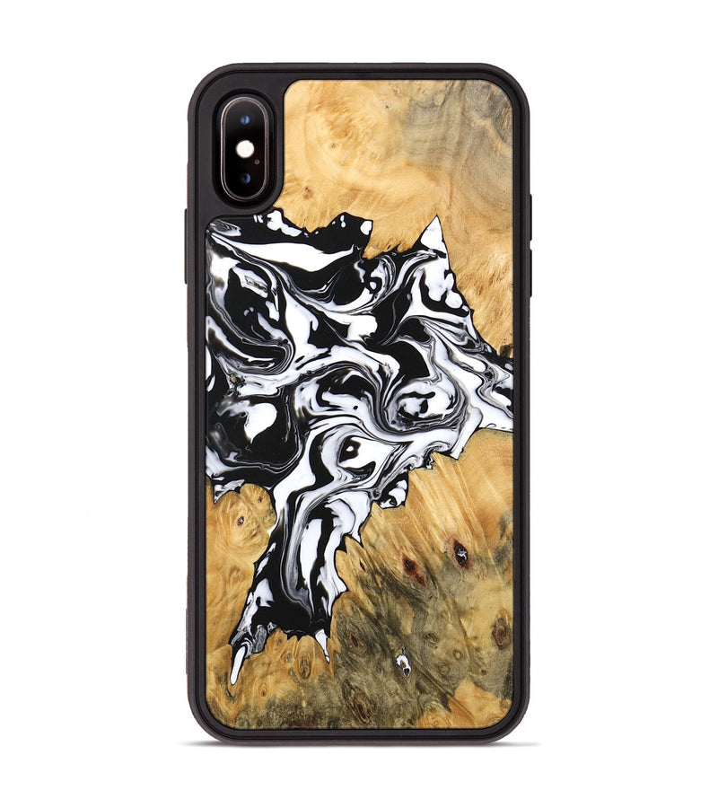 iPhone Xs Max Wood Phone Case - Vincent (Black & White, 746245)