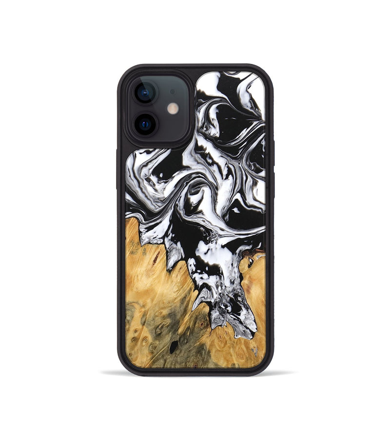 iPhone 12 mini Wood Phone Case - Orion (Black & White, 746246)