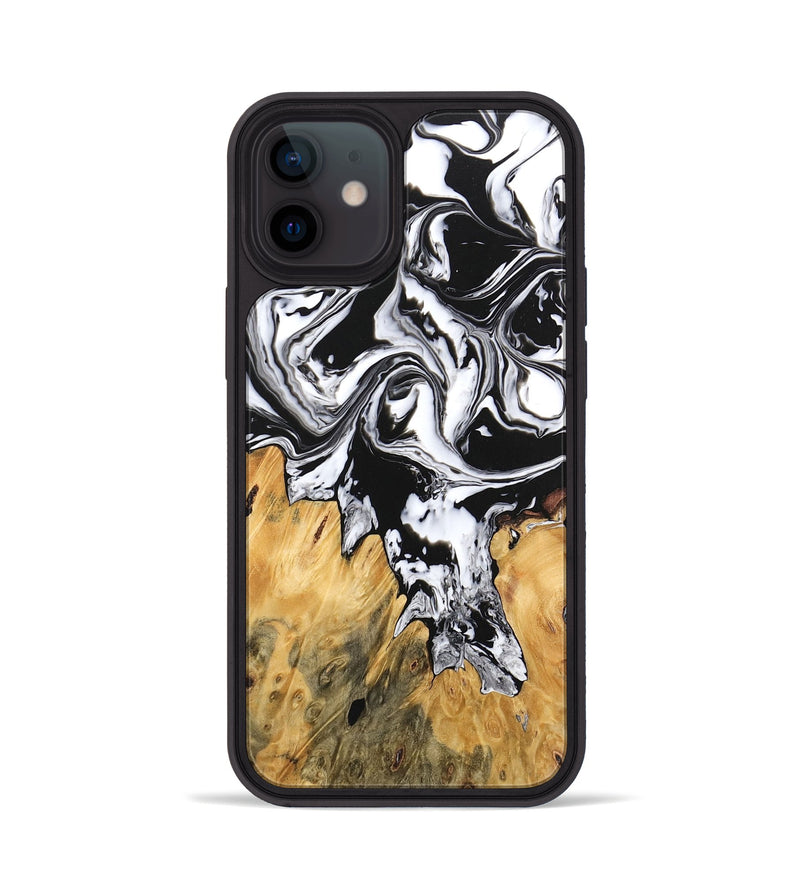 iPhone 12 Wood Phone Case - Orion (Black & White, 746246)