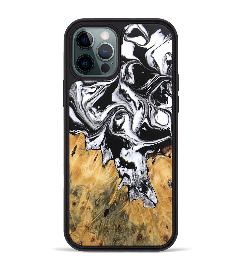 iPhone 12 Pro Max Wood Phone Case - Orion (Black & White, 746246)