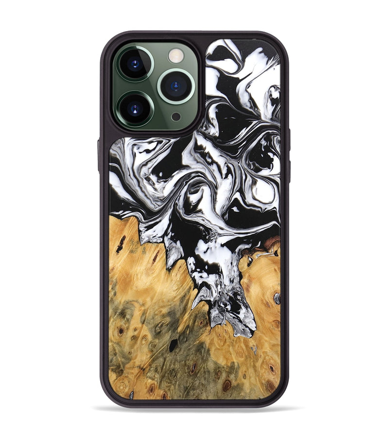 iPhone 13 Pro Max Wood Phone Case - Orion (Black & White, 746246)