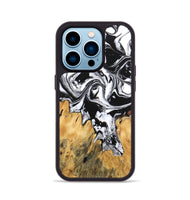 iPhone 14 Pro Wood Phone Case - Orion (Black & White, 746246)