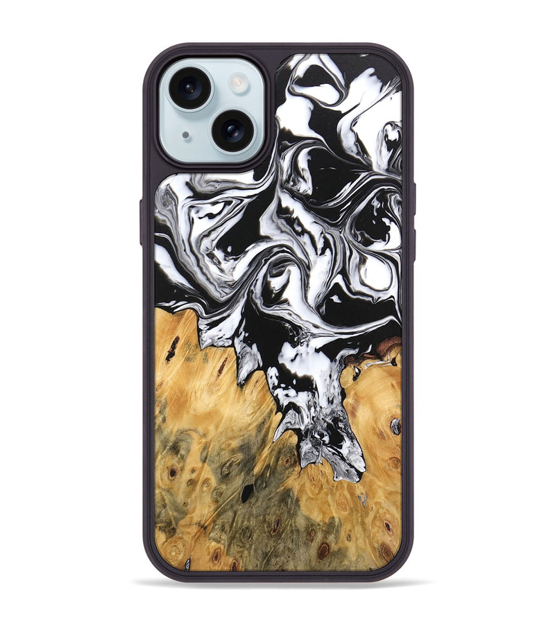 iPhone 15 Plus Wood Phone Case - Orion (Black & White, 746246)