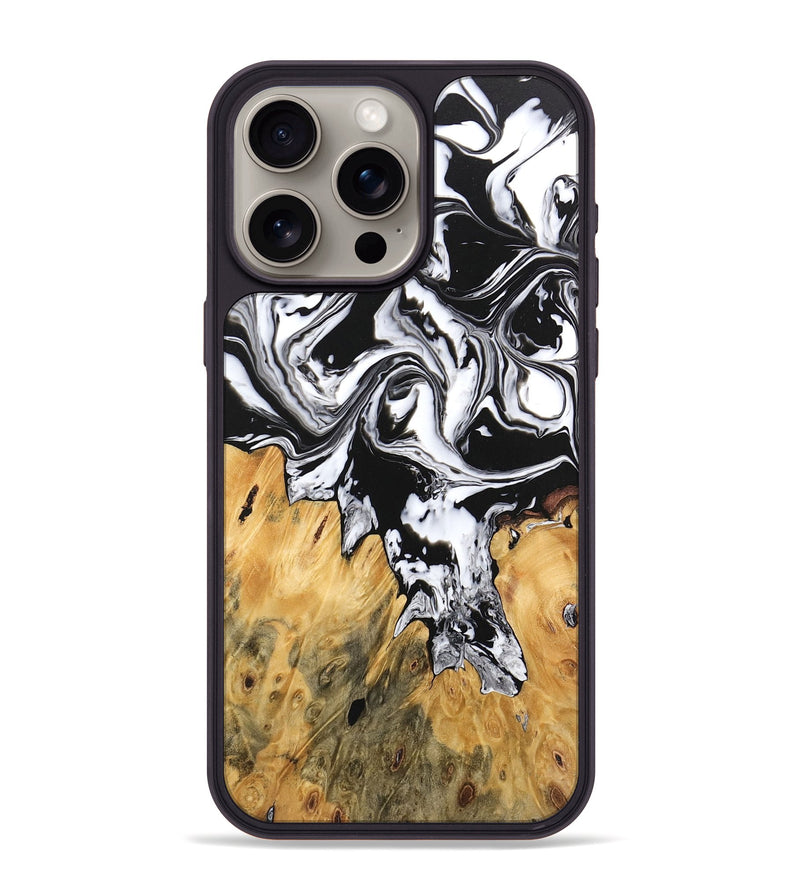 iPhone 15 Pro Max Wood Phone Case - Orion (Black & White, 746246)