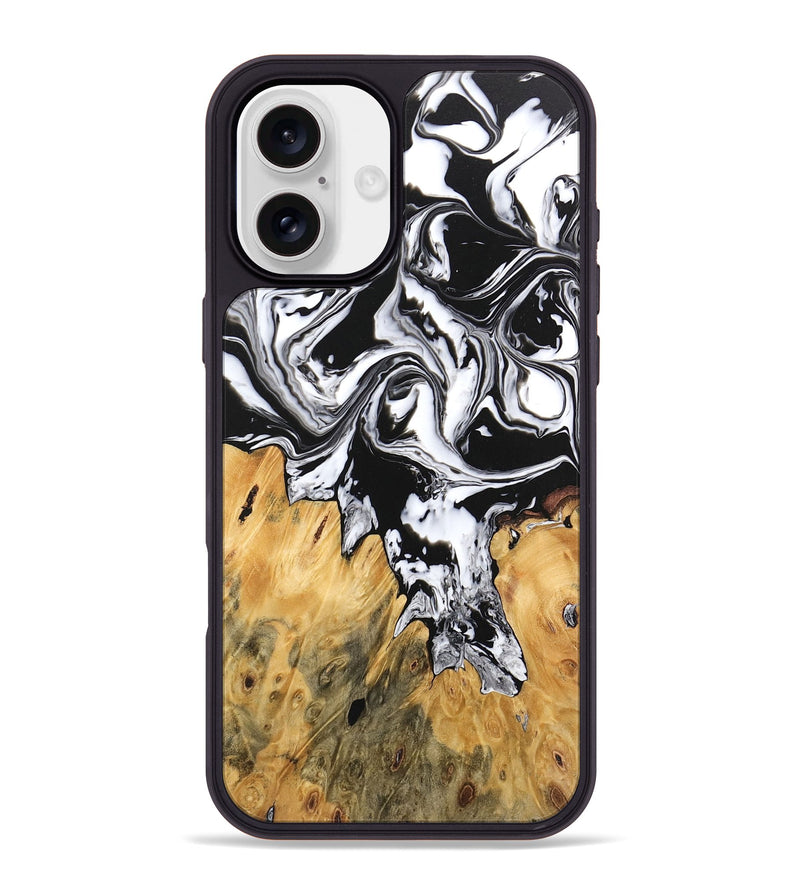 iPhone 16 Plus Wood Phone Case - Orion (Black & White, 746246)