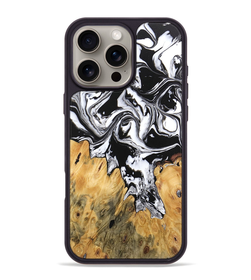 iPhone 16 Pro Max Wood Phone Case - Orion (Black & White, 746246)